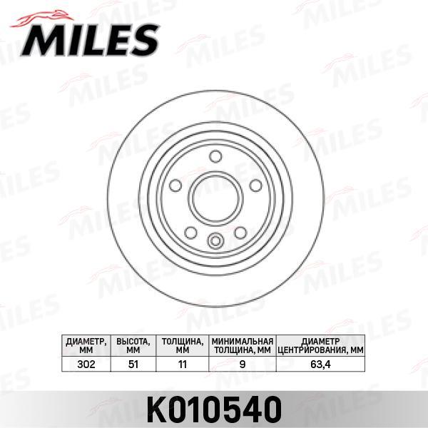 

Тормозной диск Miles K010540