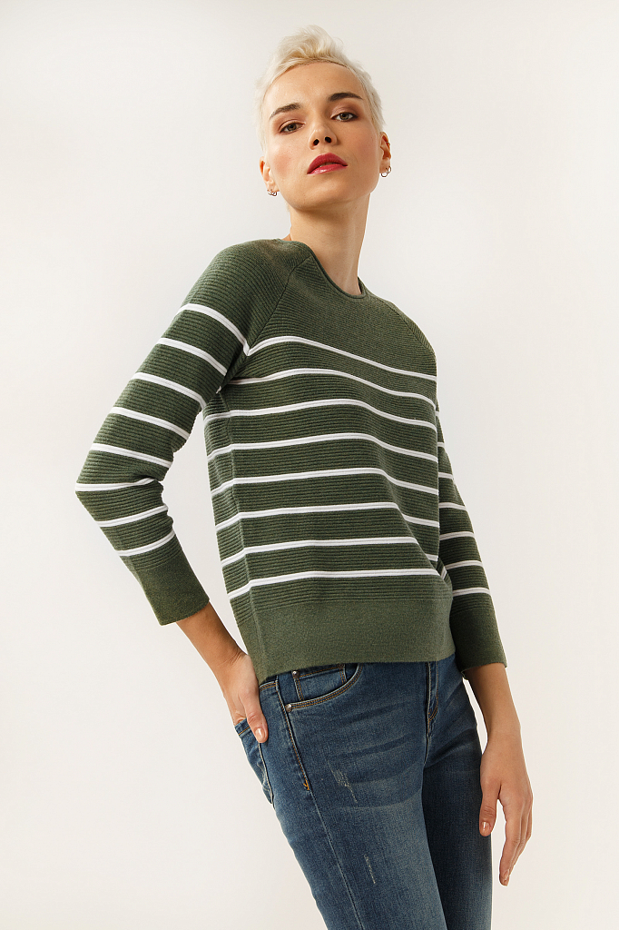 

Джемпер женский Finn Flare A19-11104 зеленый XS, A19-11104