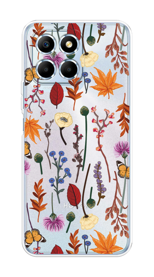 

Чехол на Huawei Honor X6/X6s "Orange Purple flowers", Оранжевый;красный;розовый;желтый;прозрачный, 6109550-1