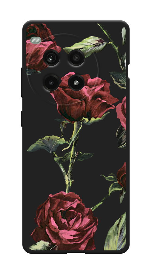 

Чехол Awog на OnePlus Ace 3 Pro "Бордовые розы фон", Бордовый, 155152-1
