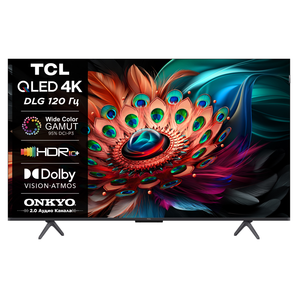 

Телевизор TCL 50C655, 50"(127 см), UHD 4K, Черный, 50C655