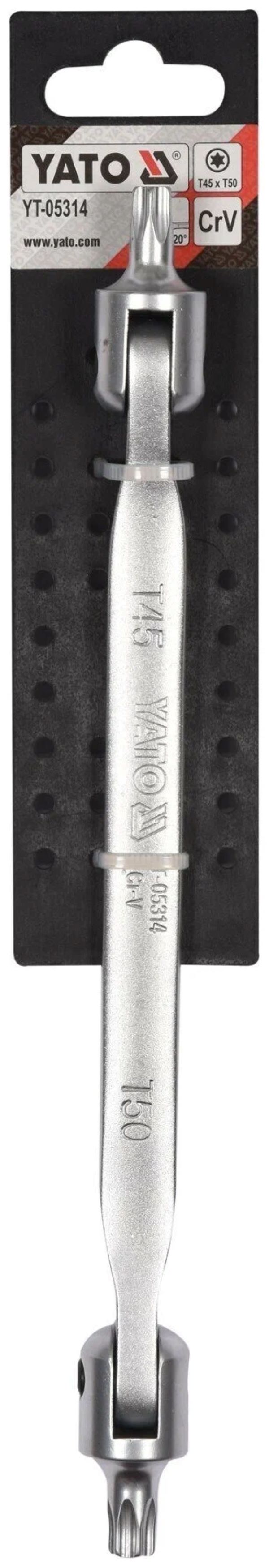 

Ключ Торцевой Шарнирный Двухсторонний Torx T45xt50 YATO арт. YT05314
