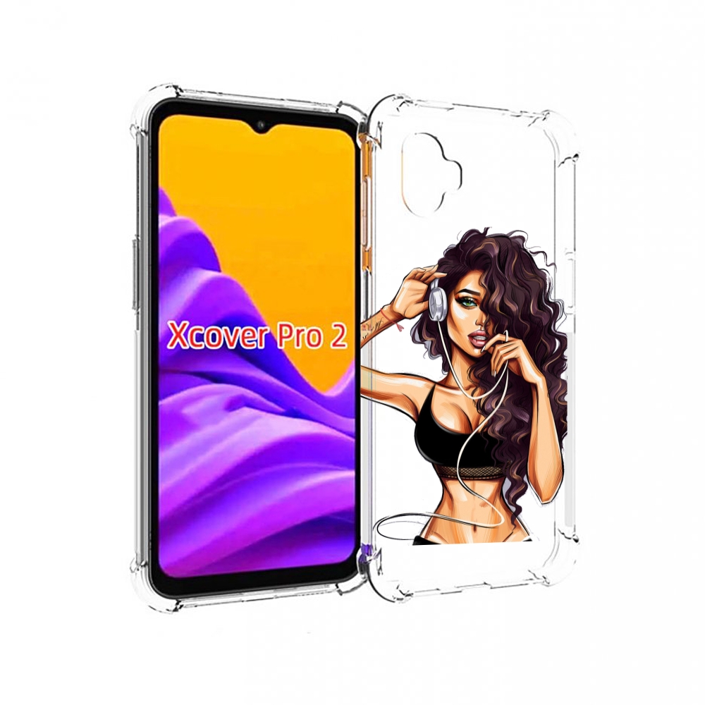 

Чехол MyPads Спортивная-девушка женский для Samsung Galaxy Xcover Pro 2, Прозрачный, Tocco