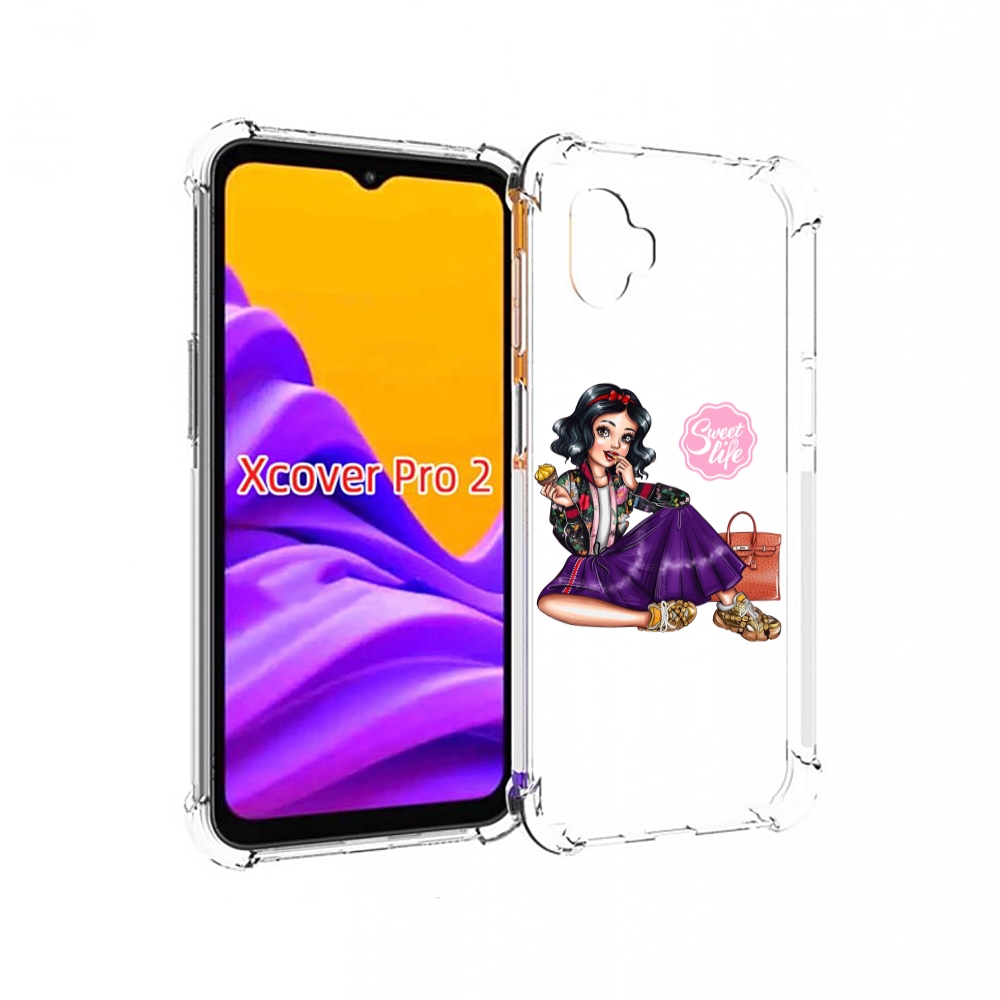 

Чехол MyPads Сладкая-жизнь женский для Samsung Galaxy Xcover Pro 2, Прозрачный, Tocco