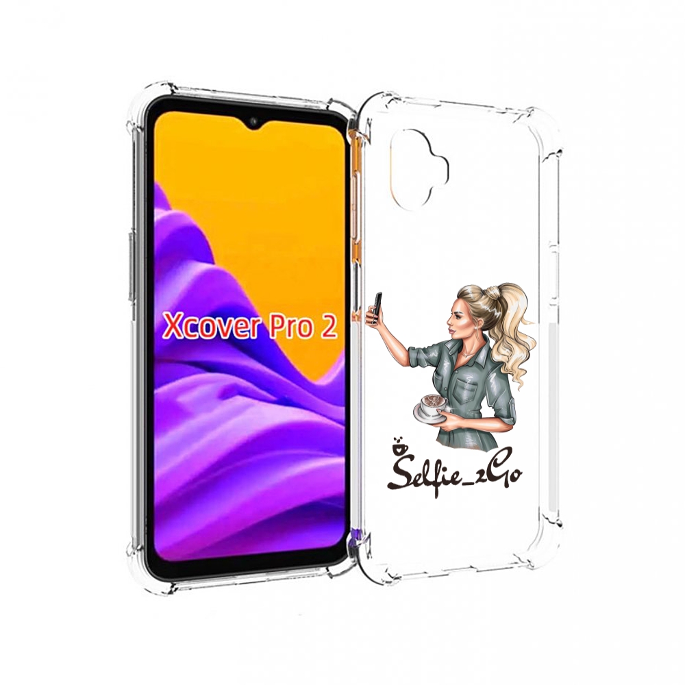 

Чехол MyPads Селфи-девушка женский для Samsung Galaxy Xcover Pro 2, Прозрачный, Tocco