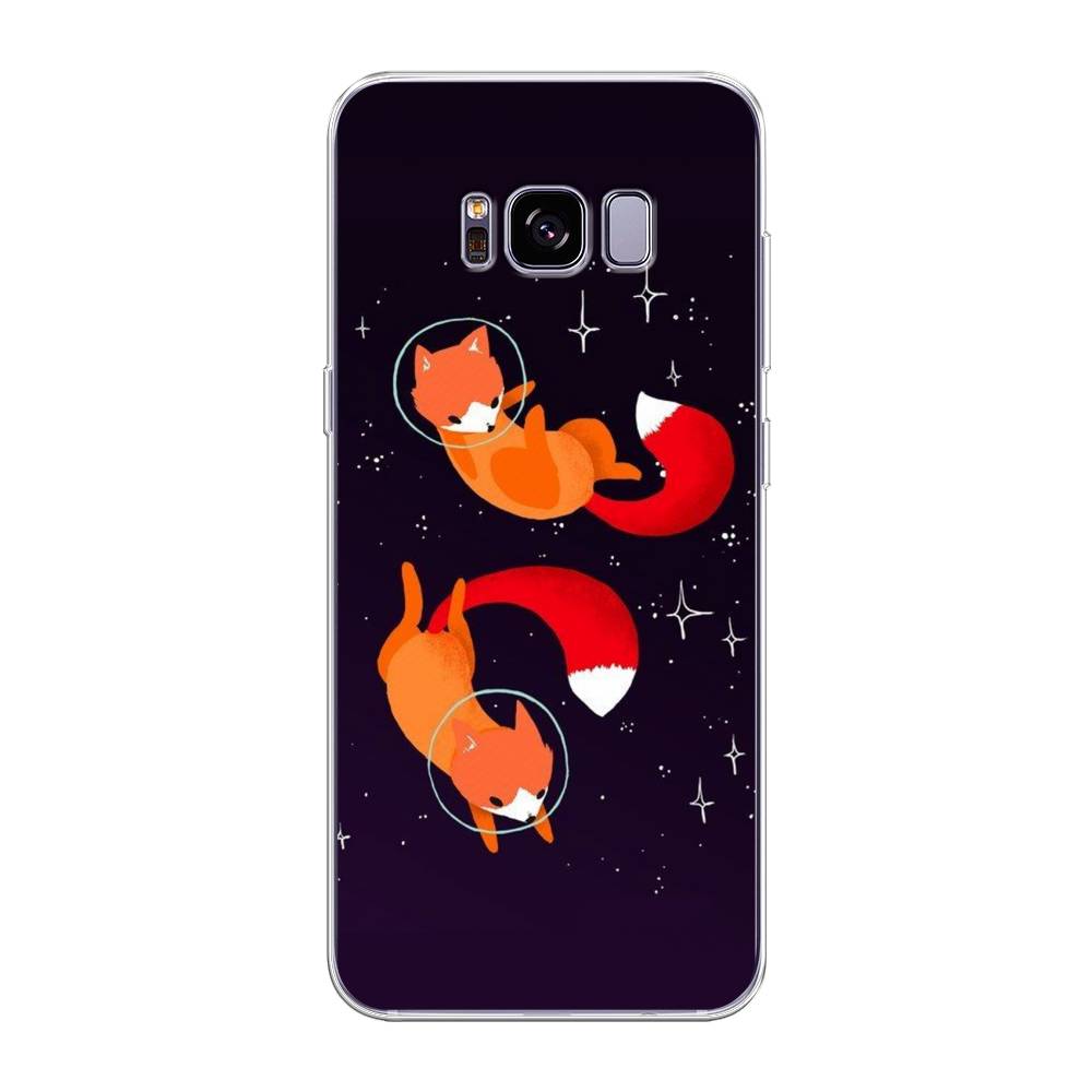 

Чехол Awog на Samsung Galaxy S8 + "Лисы космонавты", Оранжевый, 24850-4
