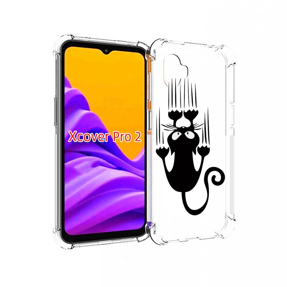 

Чехол MyPads Свисающий-кот для Samsung Galaxy Xcover Pro 2, Прозрачный, Tocco