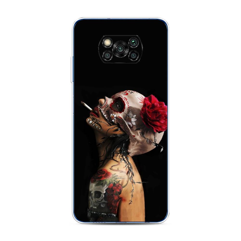 

Чехол Awog на Poco X3/X3 Pro "Девушка с черепом", Разноцветный, 39250-9