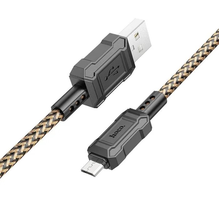 

Кабель Hoco X94, Micro USB - USB, 2.4 А, 1 м, передача данных, ПВХ, золотистый