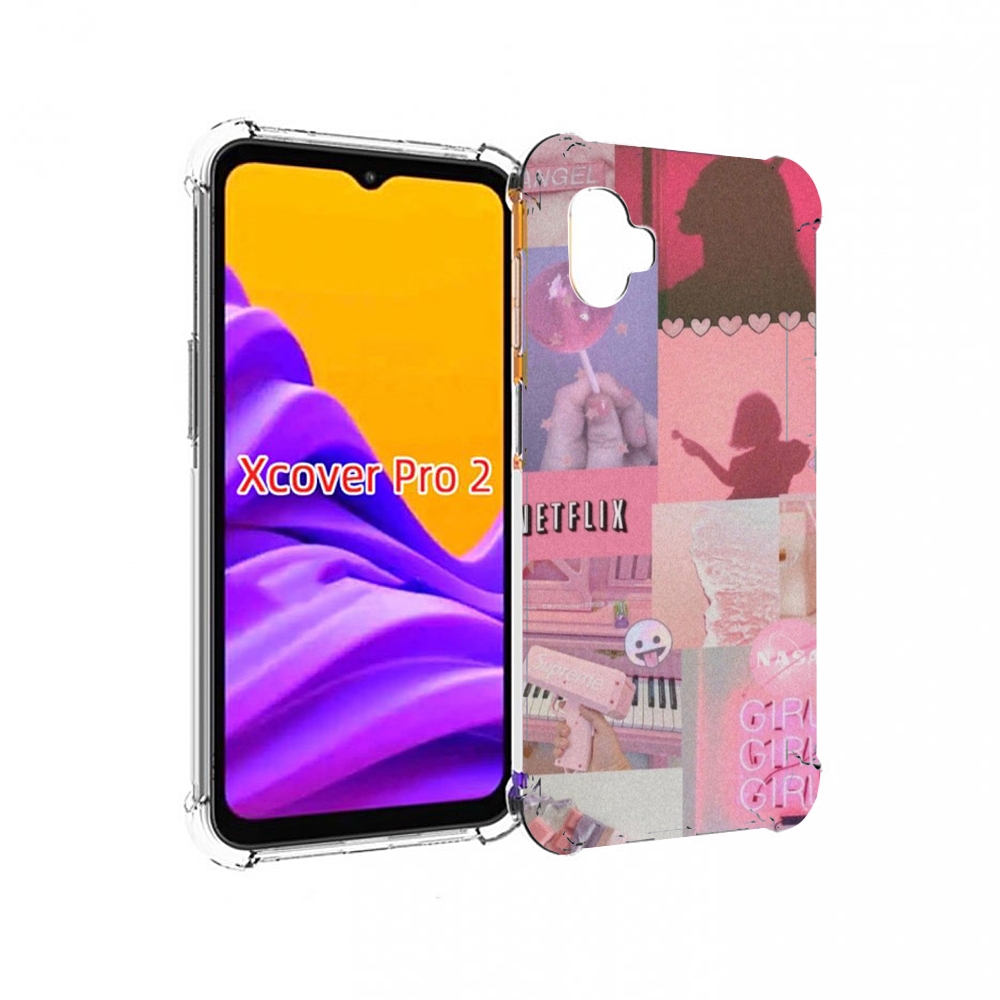 

Чехол MyPads Розовый-вайб для Samsung Galaxy Xcover Pro 2, Прозрачный, Tocco