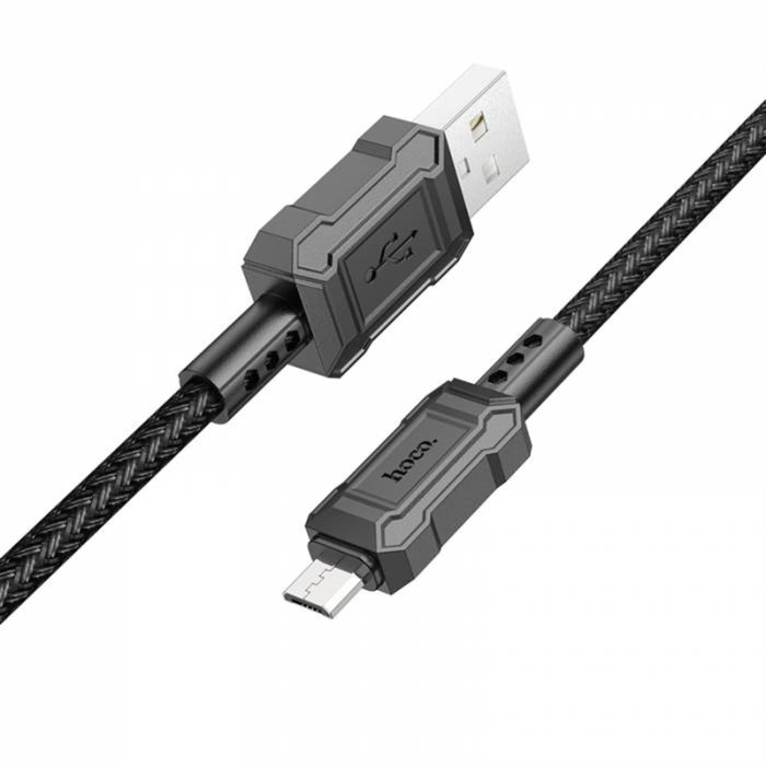 Кабель Hoco X94, Micro USB - USB, 2.4 А, 1 м, передача данных, ПВХ, чёрный 600018518082