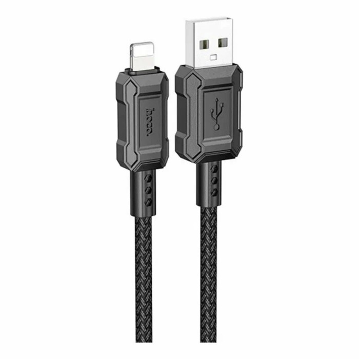 

Кабель Hoco X94, Lightning - USB, 2.4 А, 1 м, передача данных, ПВХ, чёрный