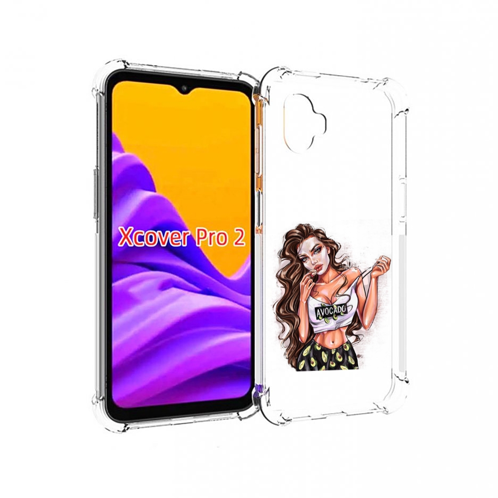 

Чехол MyPads Продукты на дом с доставкой женский для Samsung Galaxy Xcover Pro 2, Прозрачный, Tocco