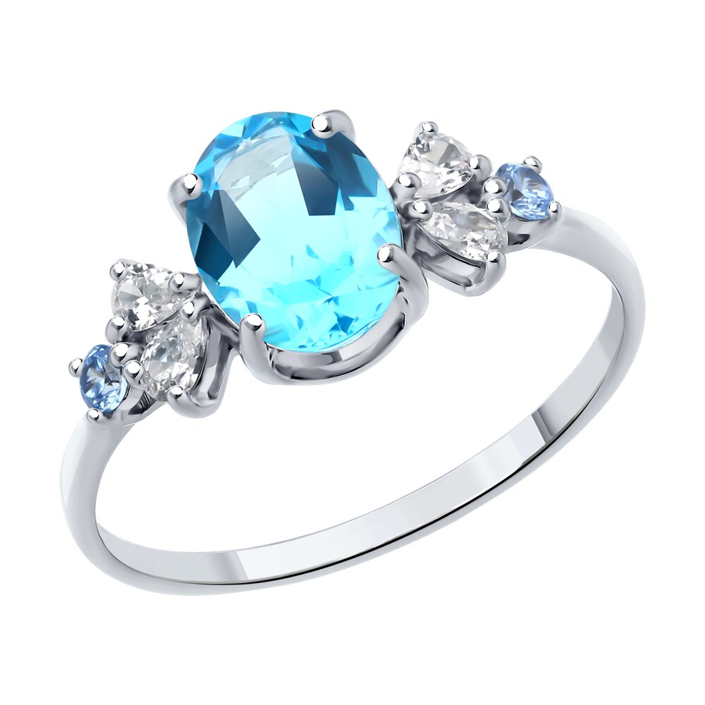 

Кольцо из серебра р. 18 Diamant 94-310-02683-1, фианит\топаз, 94-310-02683-1