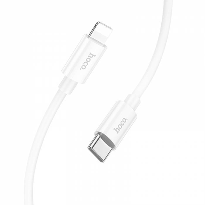 

Кабель Hoco X87, Type-C - Lightning, 3 А, 1 м, оплётка силикон, белый