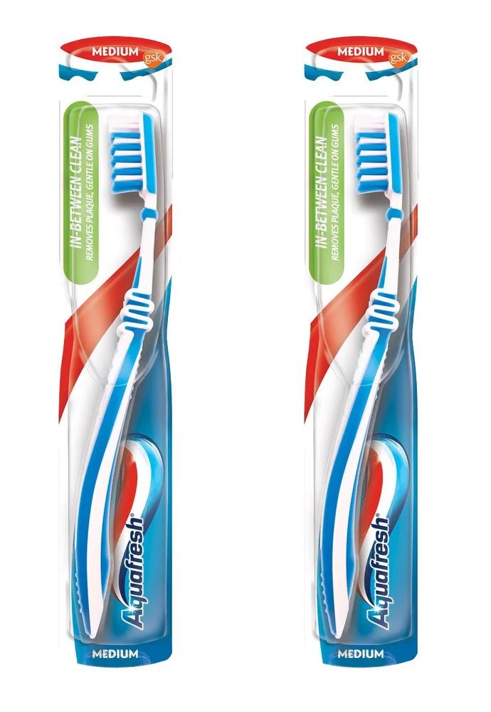Зубная щетка Aquafresh In Between Clean 2 шт зубная щетка aquafresh in between clean в ассортименте