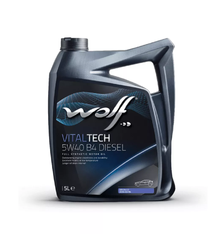 WOLF OIL 1042635 Масло моторное VITALTECH 5W40 B4 DIESEL 5L 1шт