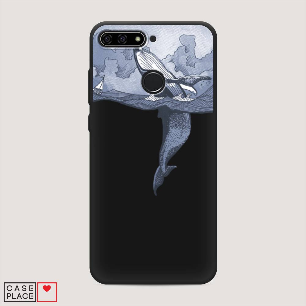 

Чехол Awog на Honor 7C "Два измерения", Голубой;черный;прозрачный, 64552-1