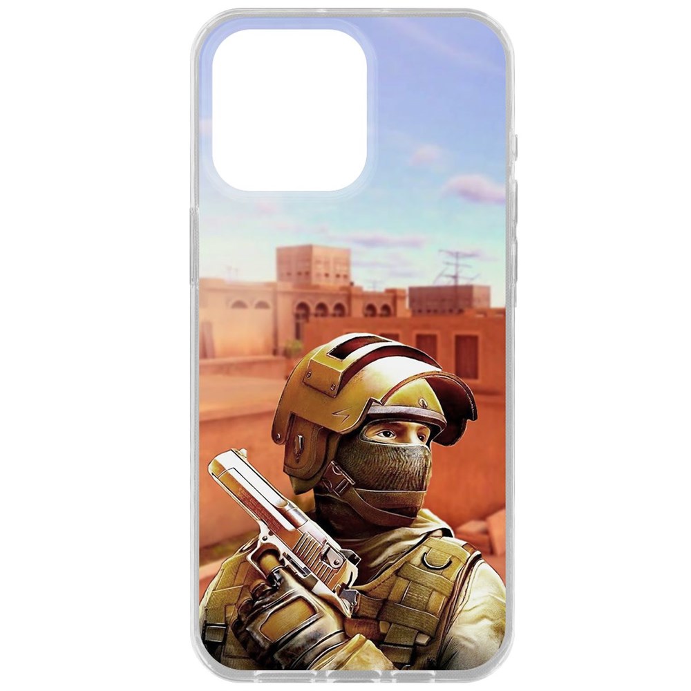 

Чехол-накладка Krutoff Clear Case Cтандофф 2 (Standoff 2) - Спец для iPhone 15 Pro Max, Прозрачный