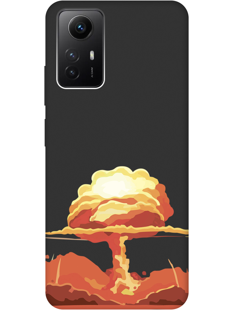 

Матовый Soft Touch силиконовый чехол на Xiaomi Redmi Note 12s "Boom" черный, Черный;красный, 20001469