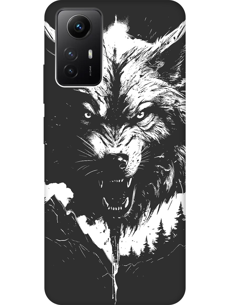 

Матовый Soft Touch силиконовый чехол на Xiaomi Redmi Note 12s "Wolf W" черный, Черный;белый, 20001469