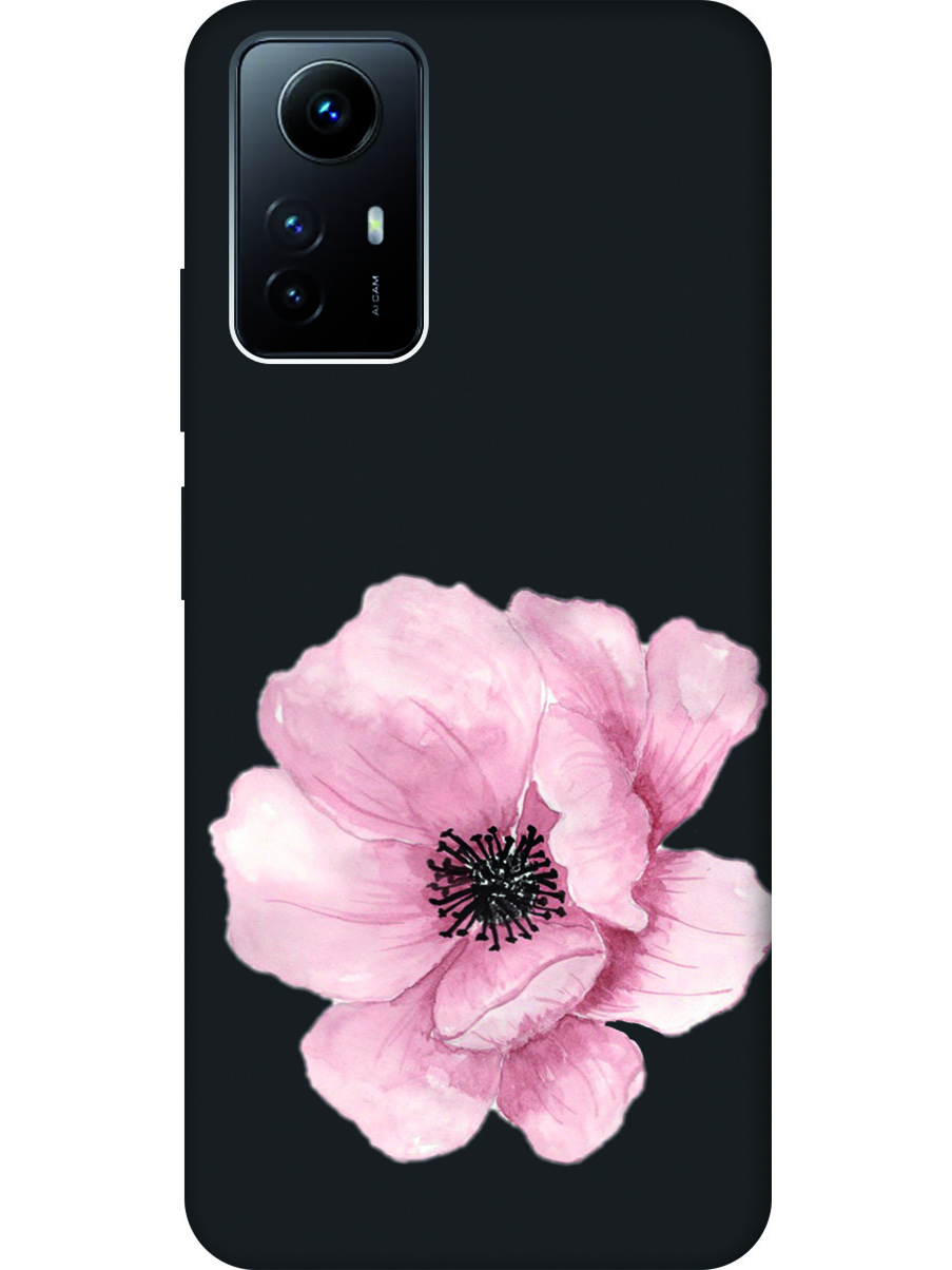 

Матовый Soft Touch силиконовый чехол на Xiaomi Redmi Note 12s "Pink Flower" черный, Черный;белый;розовый, 20001469