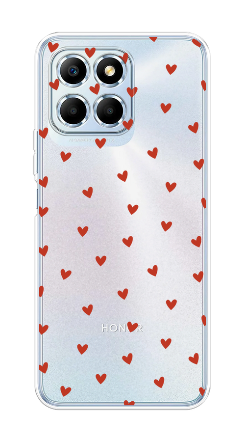 

Чехол на Huawei Honor X6/X6s "Red hearts", Красный;прозрачный, 6109550-1