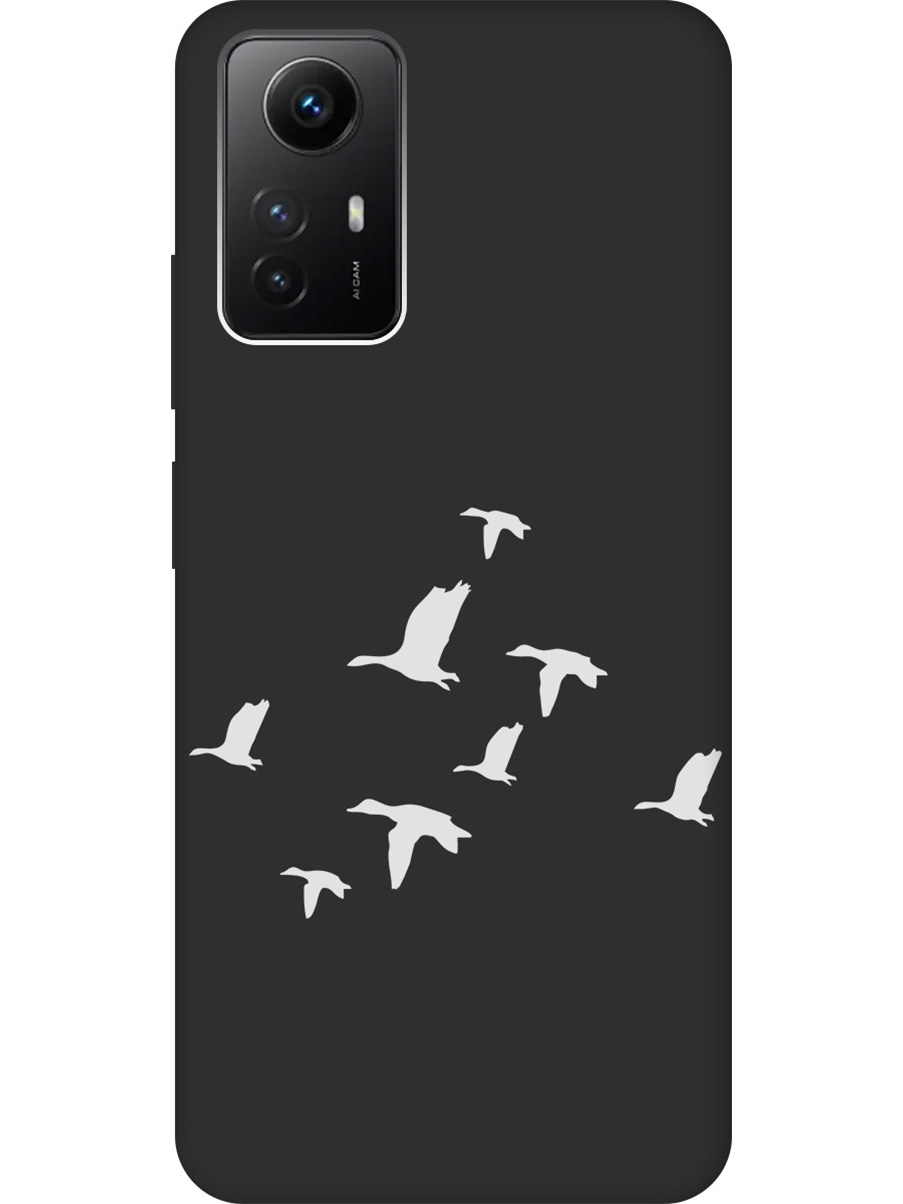 

Матовый Soft Touch силиконовый чехол на Xiaomi Redmi Note 12s "Flock of Ducks W" черный, Черный;серый, 20001469
