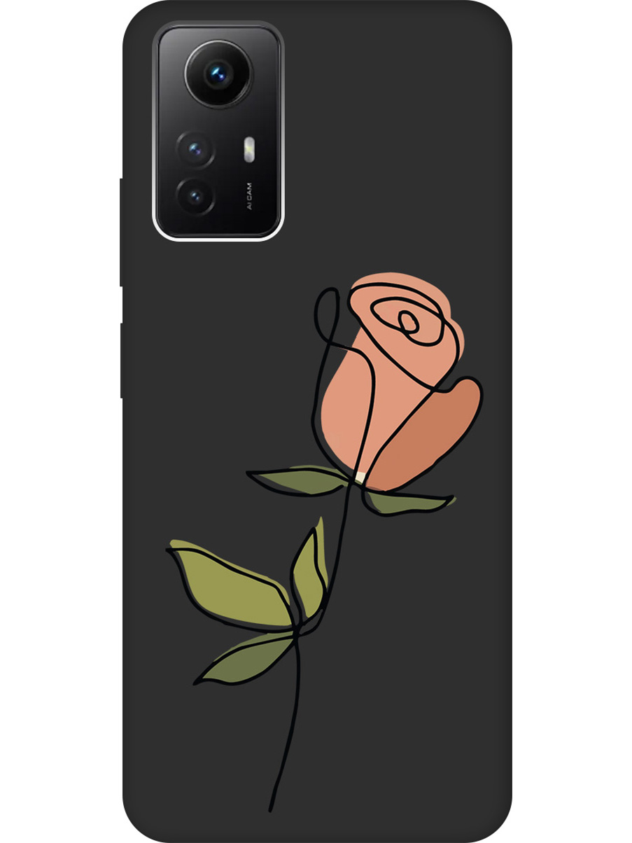 

Матовый Soft Touch силиконовый чехол на Xiaomi Redmi Note 12s "Rose" черный, Черный;зеленый;розовый, 20001469