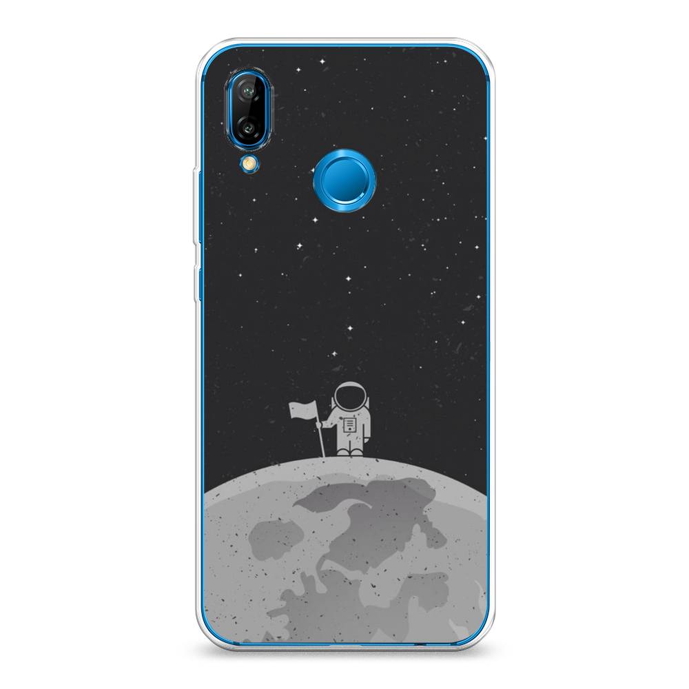 

Чехол Awog на Huawei P20 Lite "Первый на Луне", Черный, 64450-4