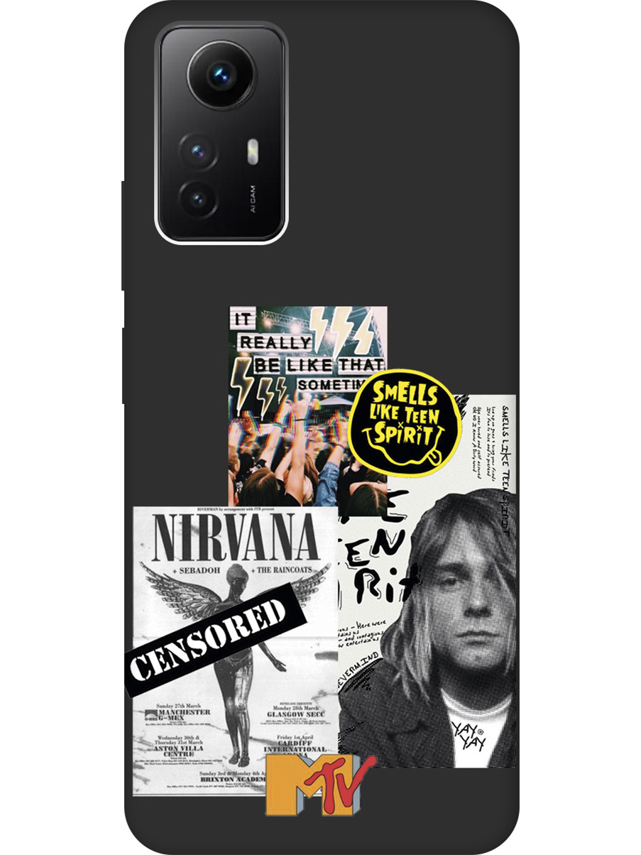 

Матовый Soft Touch силиконовый чехол на Xiaomi Redmi Note 12s "Nirvana" черный, Черный;белый, 20001469