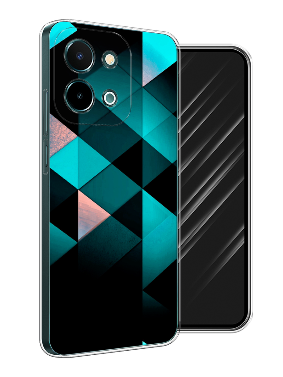 

Чехол Awog на Vivo Y28 4G "Геометрия 16", Бирюзовый;черный, 2611650-1