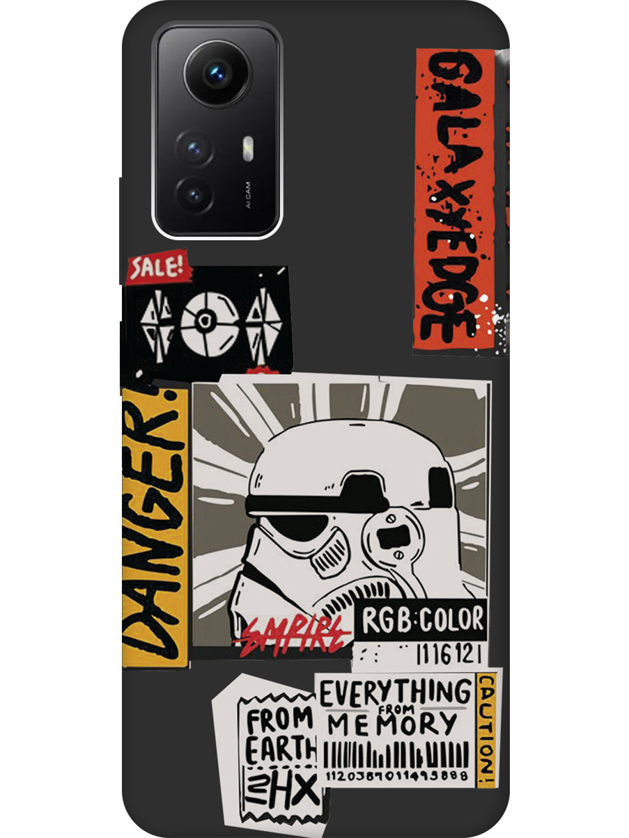 

Матовый Soft Touch чехол на Xiaomi Redmi Note 12s "Stormtrooper Stickers" черный, Черный;белый, 20001469