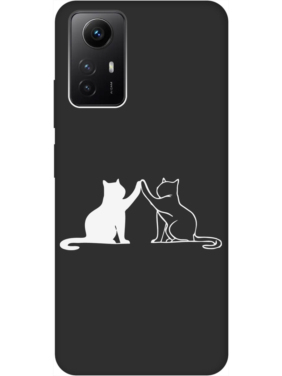 

Матовый Soft Touch силиконовый чехол на Xiaomi Redmi Note 12s "Cats W" черный, Черный;белый, 20001469