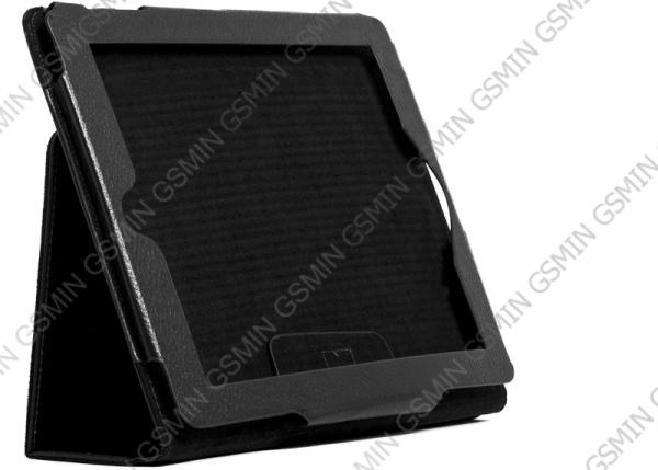 фото Кожаный чехол подставка для ipad 1 gsmin series cl (черный)