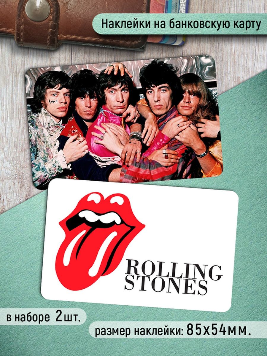 

Наклейки на банковскую карту Клейкие Наклейки Rolling Stones SNK_211, 2 шт
