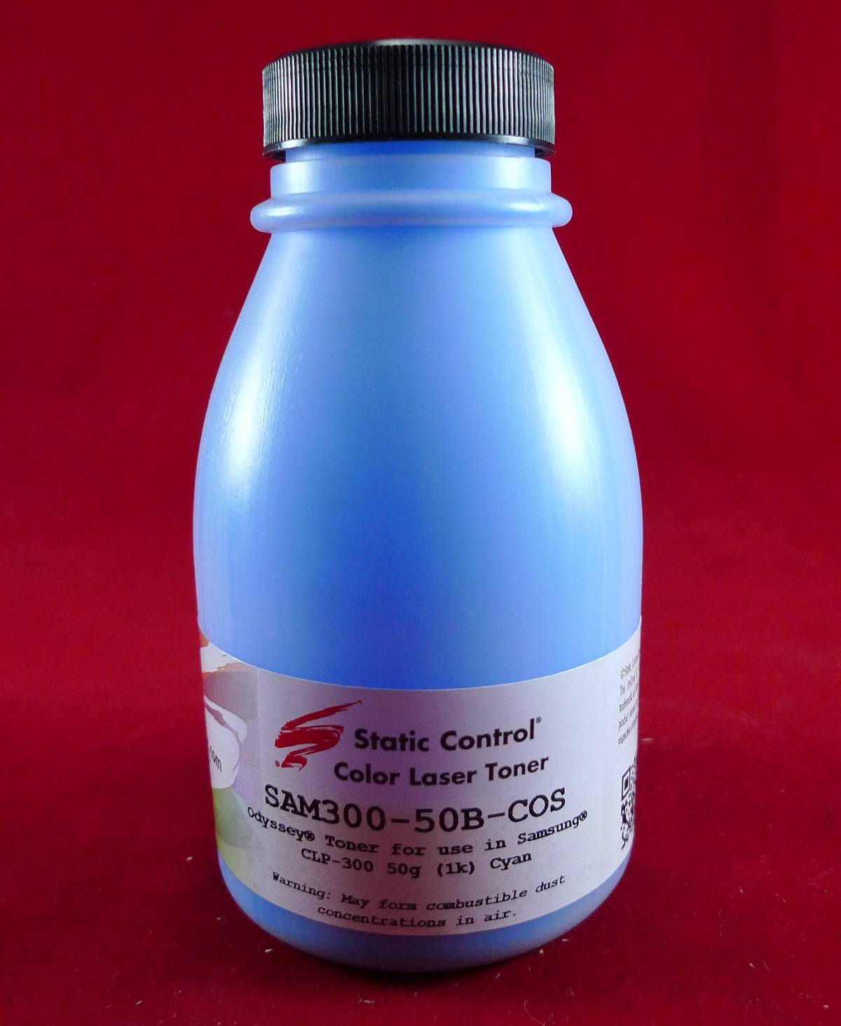 Тонер SAMSUNG CLP 300 Cyan (фл. 50г) SC {SAM300-50B-COS}