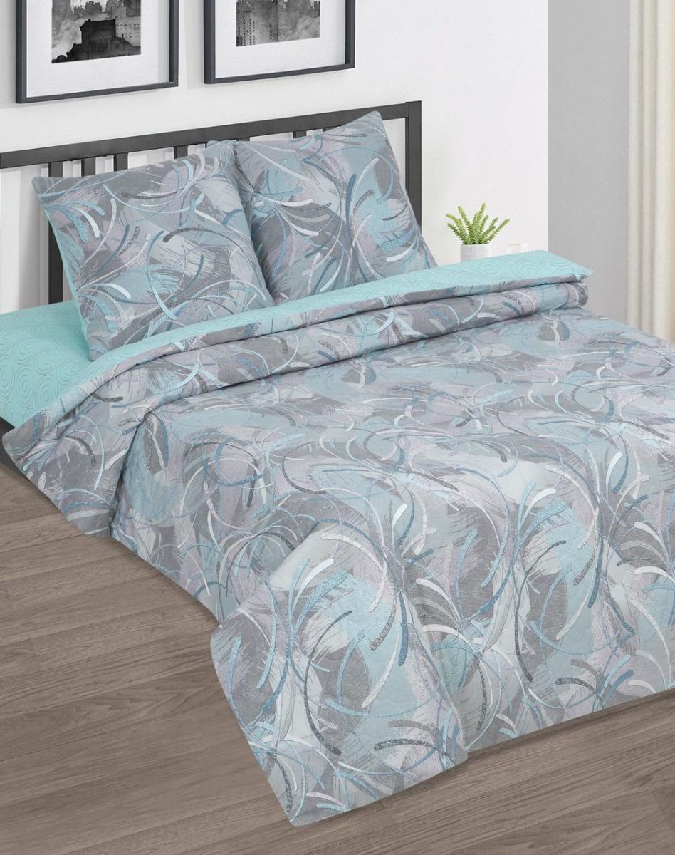 Комплект постельного белья Арт постель Танго 1.5-спальный, поплин, серый