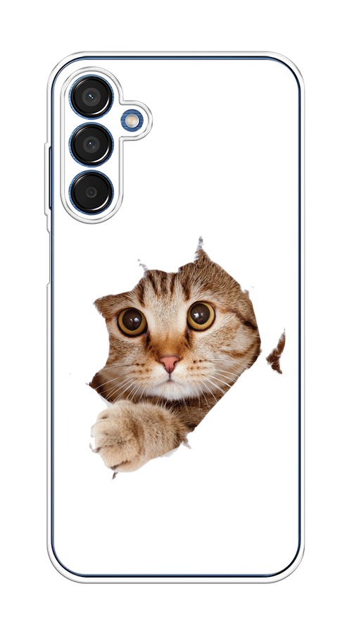 

Чехол на Samsung Galaxy M15 5G "Кот и бумага", Белый;коричневый, 2109550-1