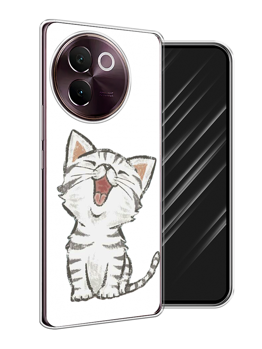 

Чехол Awog на Vivo V30e "Котенок рисованный", Серый;белый, 2610550-1
