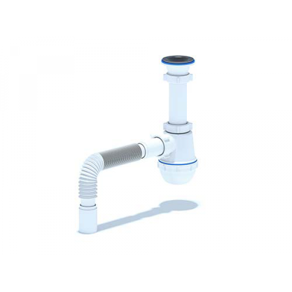 

Сифон Ани Грот 1-1/2" х 40 с гибкой трубкой 40х40 А0105, Белый