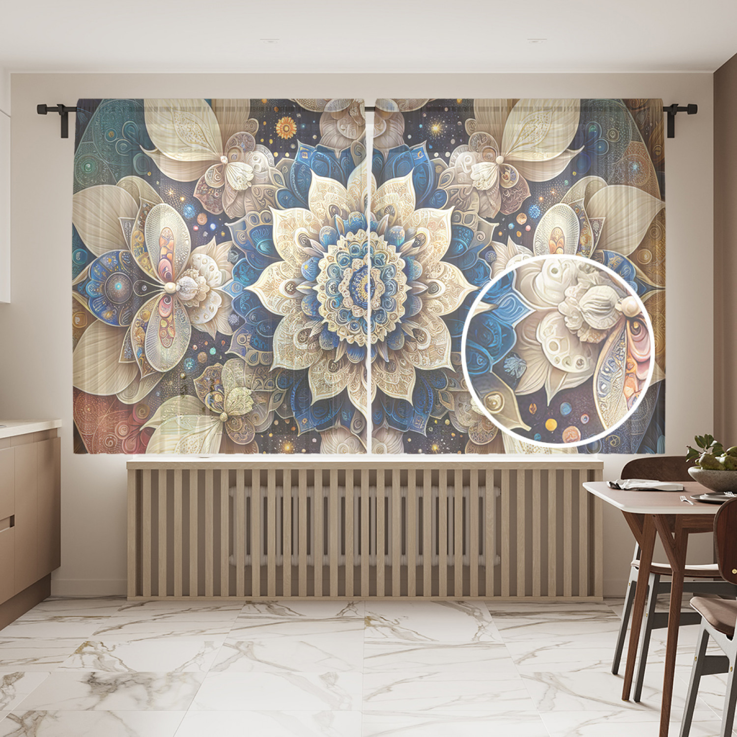 

Тюль JoyArty Космическая мандала 145х180, tul_sd1487_145x180