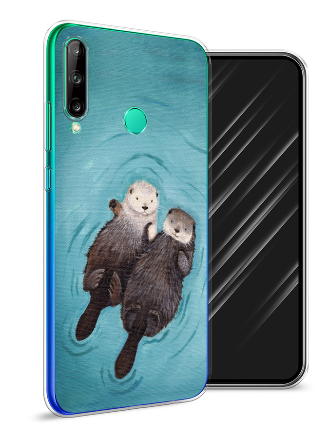 

Чехол Awog на Huawei P40 lite E "Парочка бобров", Голубой, 612450-10