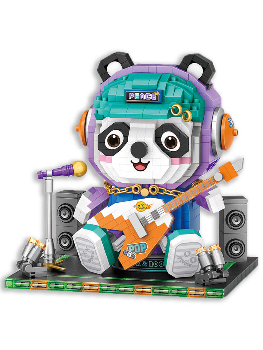 Конструктор Loz Панда - музыкант 1060 деталей NO. 8120 Panda musician Micro Block