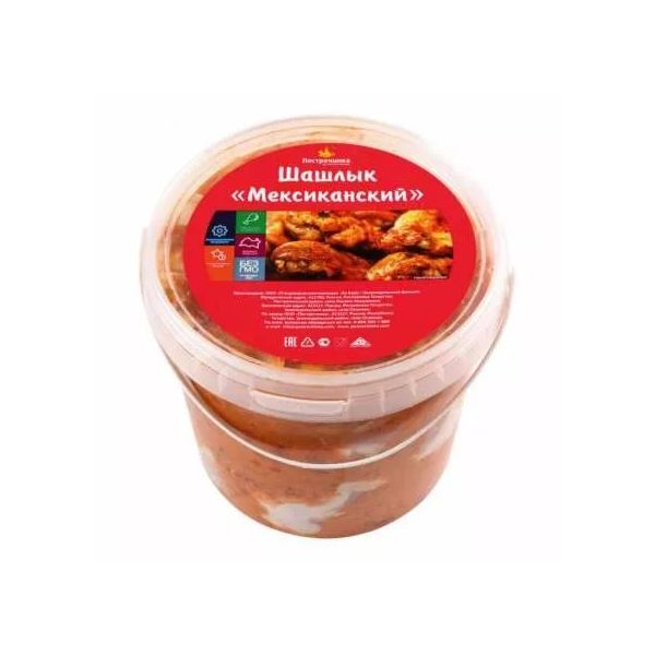 

Шашлык куриный Пестречинка Мексиканский в маринаде охлажденный +-500 г