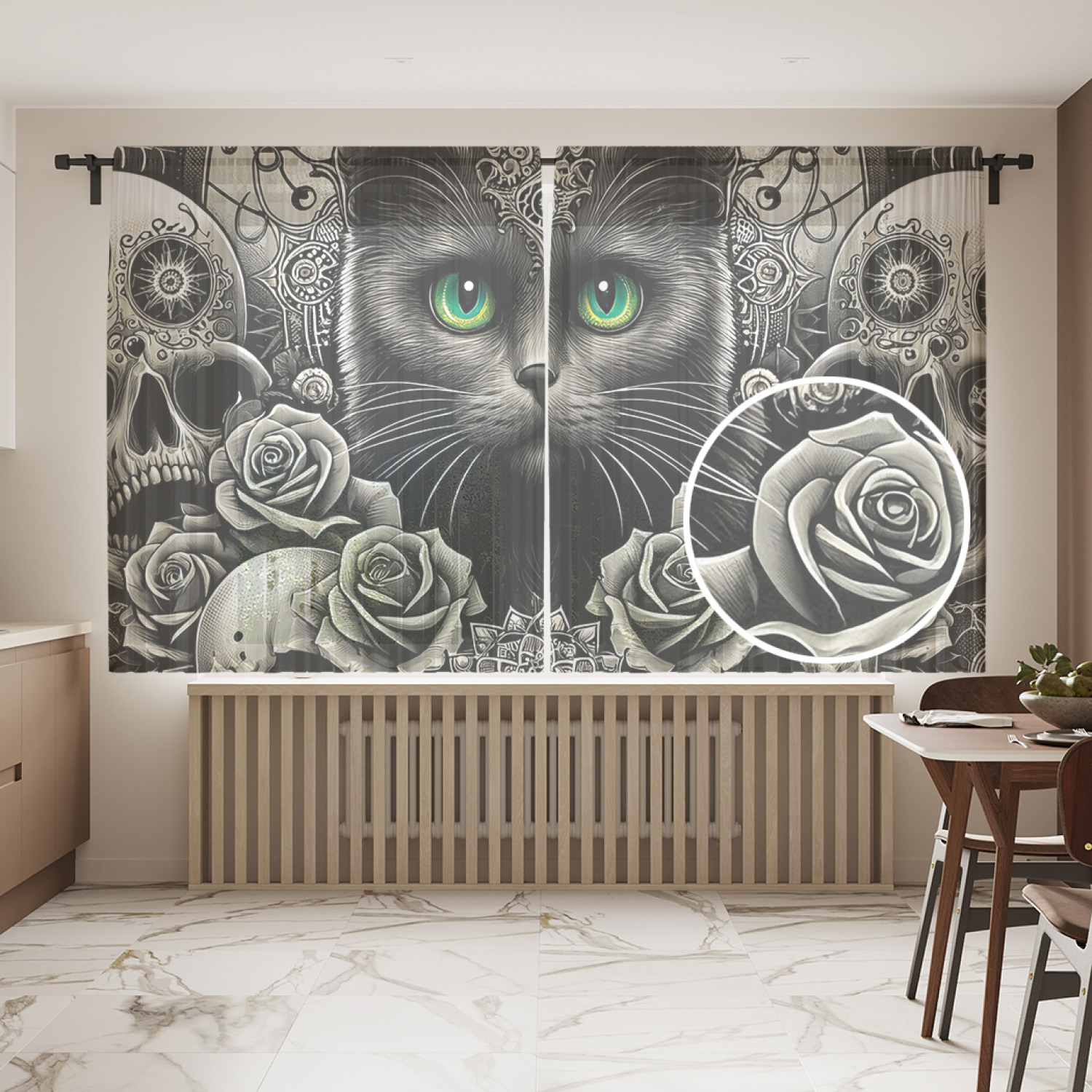 

Тюль JoyArty Готическая кошка 145х180, tul_sd1452_145x180