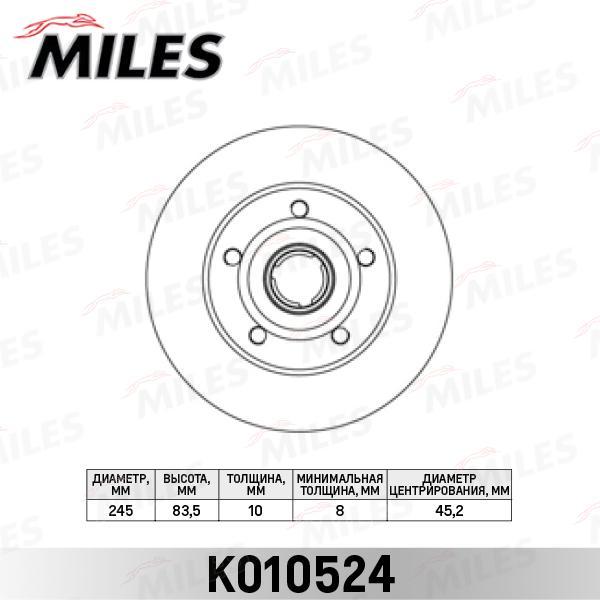 

Тормозной диск Miles K010524
