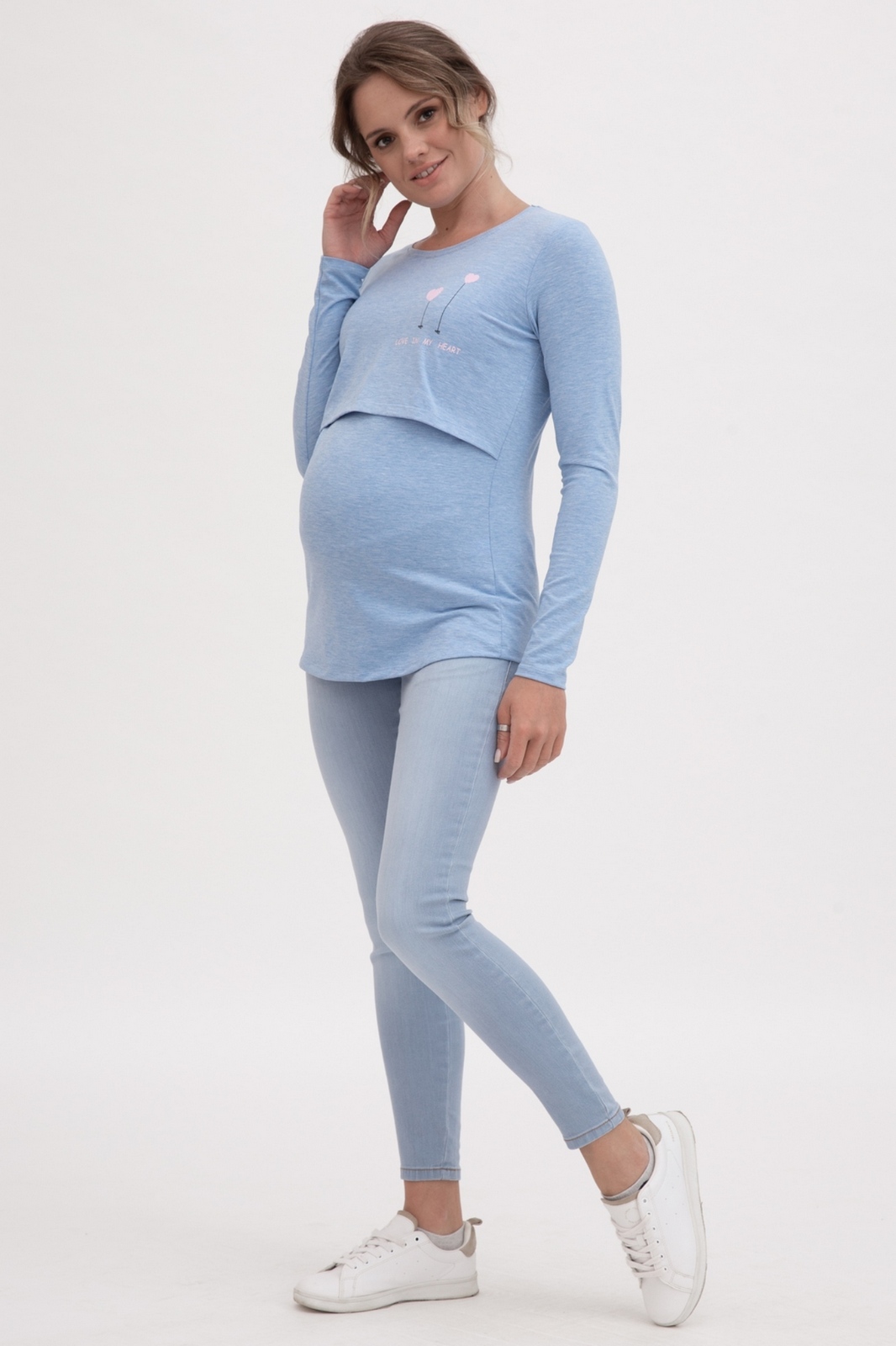 фото Джинсы женские mama's fantasy 01333r ds048 голубые m