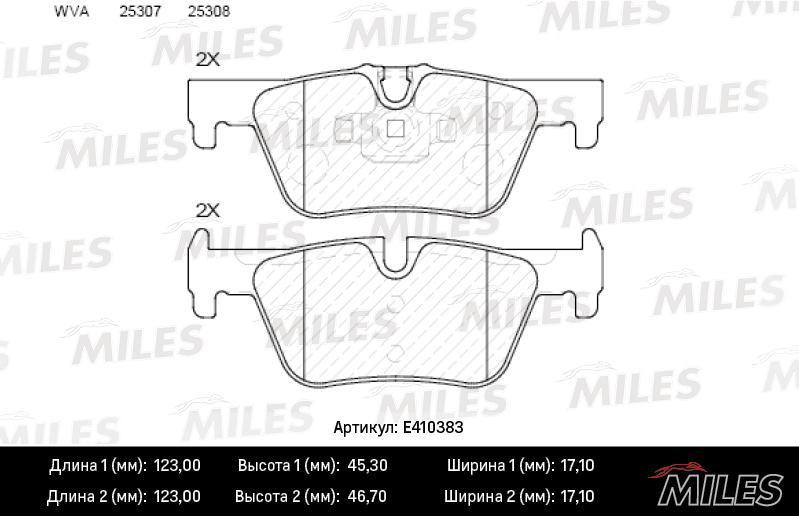 

Тормозные колодки Miles E410383