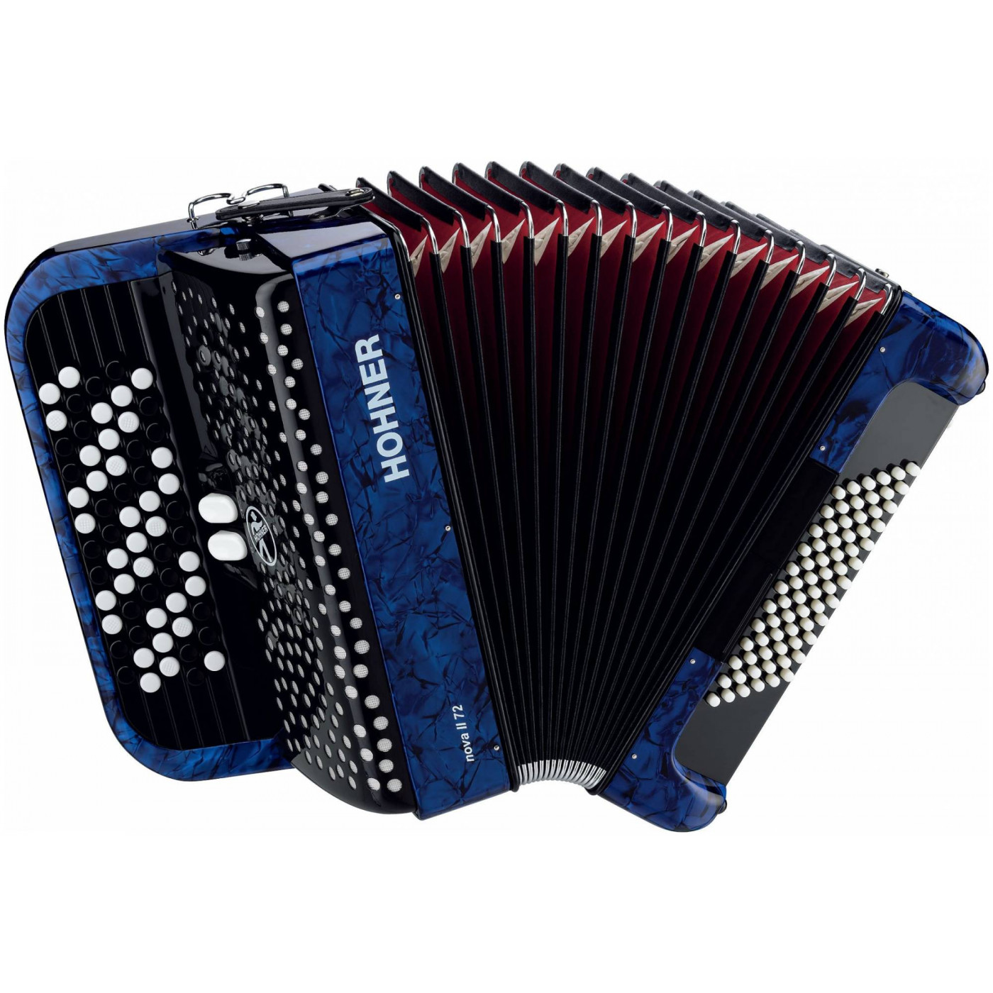 

Hohner Nova Ii 72 (a4264) blue - кнопочный аккордеон 3/4, двухголосный